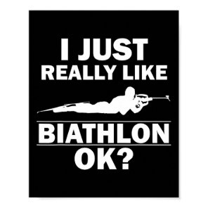 Biathlon Funny Prone Position Biathlete Shooting S Poster