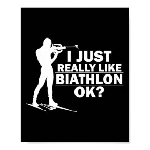 Biathlon Funny Prone Position Biathlete Shooting S Poster