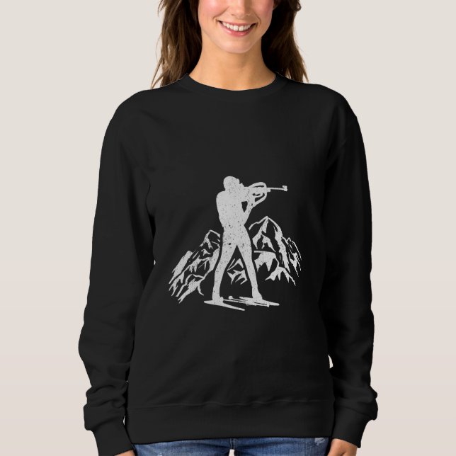 Biathlon Germany snow biathlete cross country ski  Sweatshirt (Front)