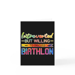 Biathlon Introverted Athlete Sports Skiing Rifle S Card