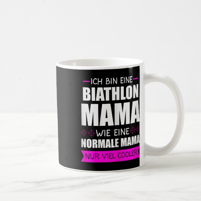 Biathlon Mama Skiing Shooting Range Biathlete Gift Coffee Mug (Right)