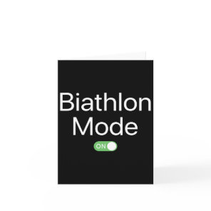 Biathlon Mode On Sports Athlete Smartphone Design  Card