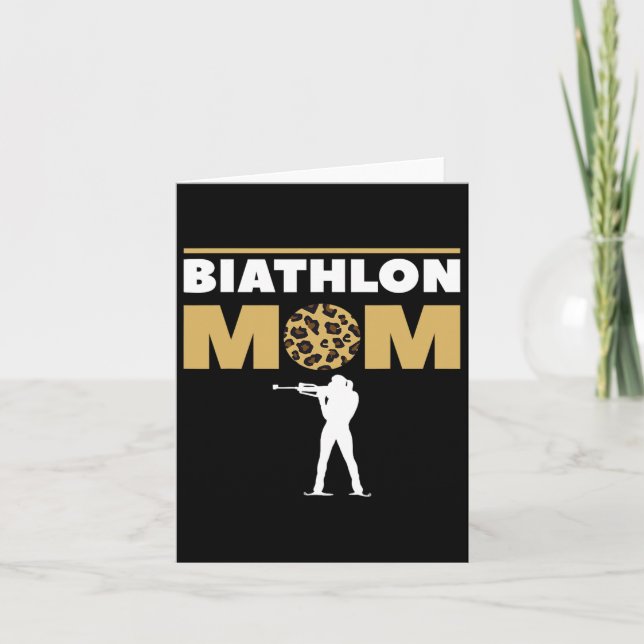 Biathlon Mom Skiing Competition Biathlete 1  Card (Front)