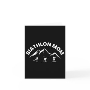Biathlon Mom Skiing Shooting Biathlete  Card