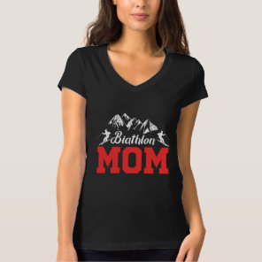 Biathlon Mom Skiing Ski Winter Sports Gift T-Shirt