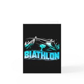Biathlon Mountains Winter Sports Gift  Card