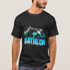 Biathlon Mountains Winter Sports Gift  T-Shirt