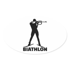Biathlon Oval Sticker