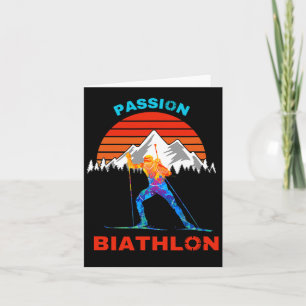 Biathlon Pion Supporter Fan Cross-country Ski And  Card