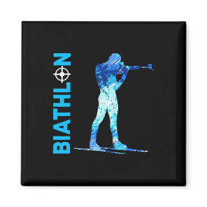 Biathlon Shooting And Skiing Winter Sports  Magnet