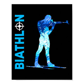 Biathlon Shooting And Skiing Winter Sports  Poster
