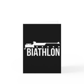 Biathlon Shooting Gun Skiing Biathlete  Card