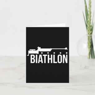 Biathlon Shooting Gun Skiing Biathlete Card