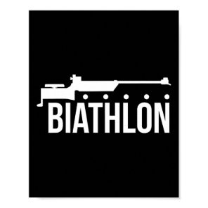 Biathlon Shooting Gun Skiing Biathlete  Poster