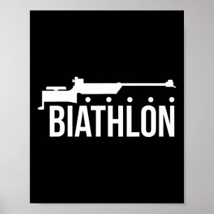 Biathlon Shooting Gun Skiing Biathlete Poster