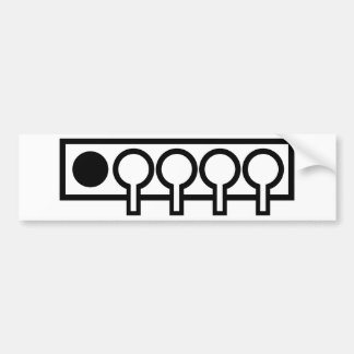 Biathlon shooting target bumper sticker