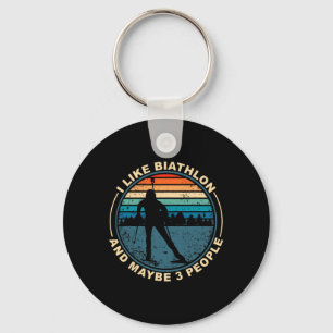 Biathlon Ski Biathlet Winter Sports Cross-country  Keychain