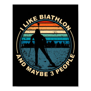 Biathlon Ski Biathlet Winter Sports Cross-country  Poster