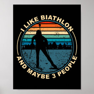 Biathlon Ski Biathlet Winter Sports Cross-country Poster