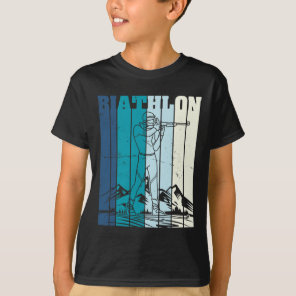 Biathlon Ski Skier Cross-country Ski Trail 12  T-Shirt