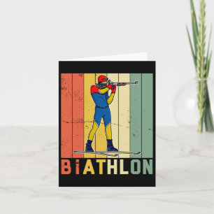 Biathlon Ski Skier Cross-country Ski Trail 3  Card