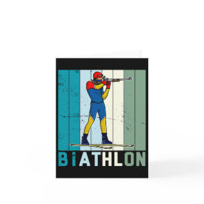Biathlon Ski Skier Cross-country Ski Trail 6  Card