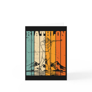 Biathlon Ski Skier Cross-country Ski Trail 8  Card