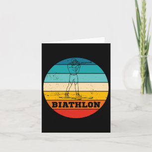 Biathlon Ski Skier Cross-country Ski Trail Card