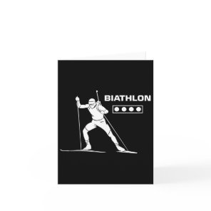 Biathlon Ski Skier Winter Sports Cross-country Ski Card