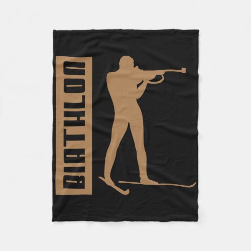 Biathlon Ski Skier Winter Sports Cross-country Ski Fleece Blanket