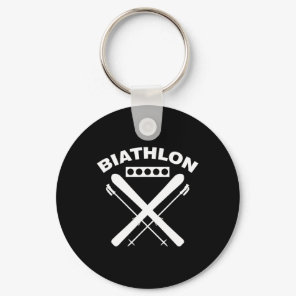 Biathlon Ski Skier Winter Sports Cross-country Ski Keychain