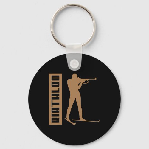 Biathlon Ski Skier Winter Sports Cross-country Ski Keychain