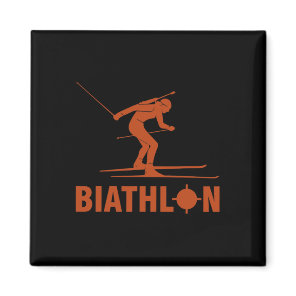 Biathlon Ski Skier Winter Sports Cross-country Ski Magnet