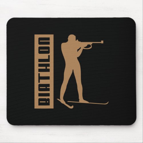Biathlon Ski Skier Winter Sports Cross-country Ski Mouse Pad