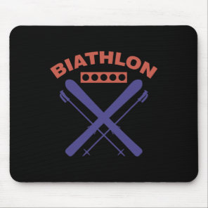 Biathlon Ski Skier Winter Sports Cross-country Ski Mouse Pad