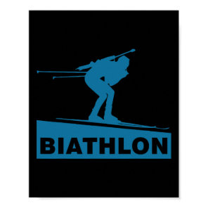Biathlon Ski Skier Winter Sports Cross-country Ski Poster