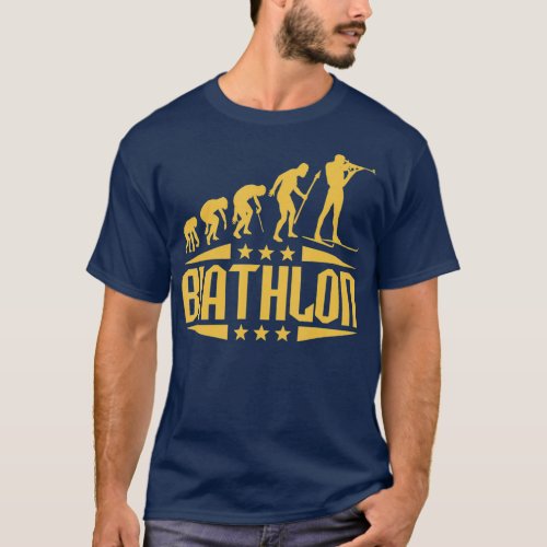 Biathlon Skiing Funny Gift Ski Lover Sports Wear T_Shirt