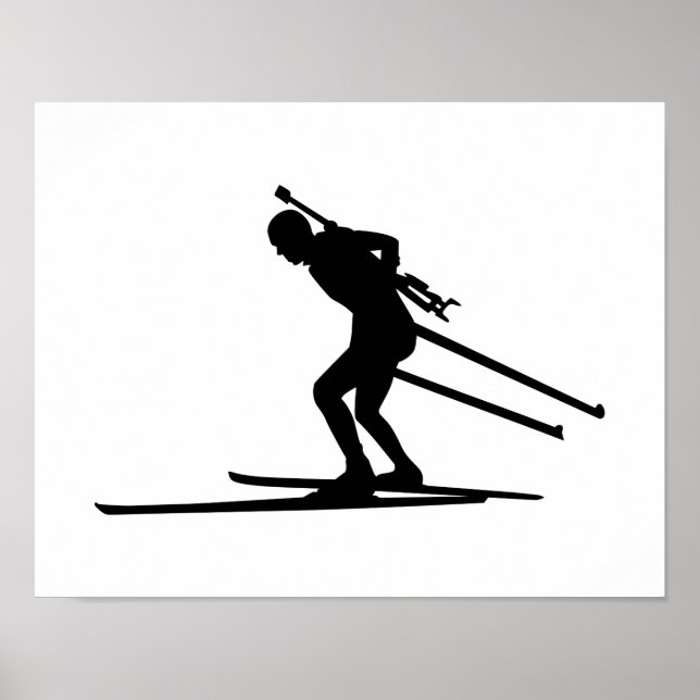 Biathlon skiing poster (Front)
