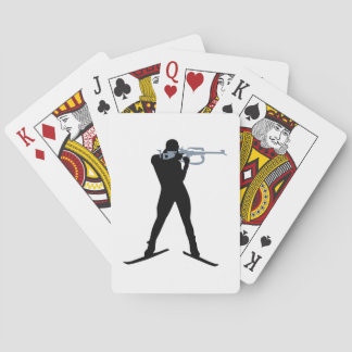 Biathlon sports poker cards