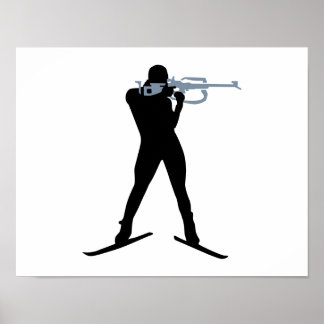 Biathlon sports poster