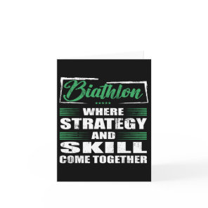 Biathlon Sports Strategy And Skill Come Together  Card