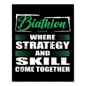 Biathlon Sports Strategy And Skill Come Together  Poster