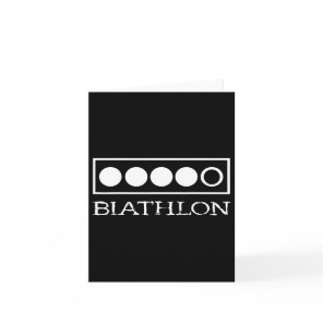 Biathlon Target Shooting Sport Biathlete Skiing Co Card