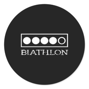 Biathlon Target Shooting Sport Biathlete Skiing Co Classic Round Sticker