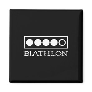 Biathlon Target Shooting Sport Biathlete Skiing Co Magnet