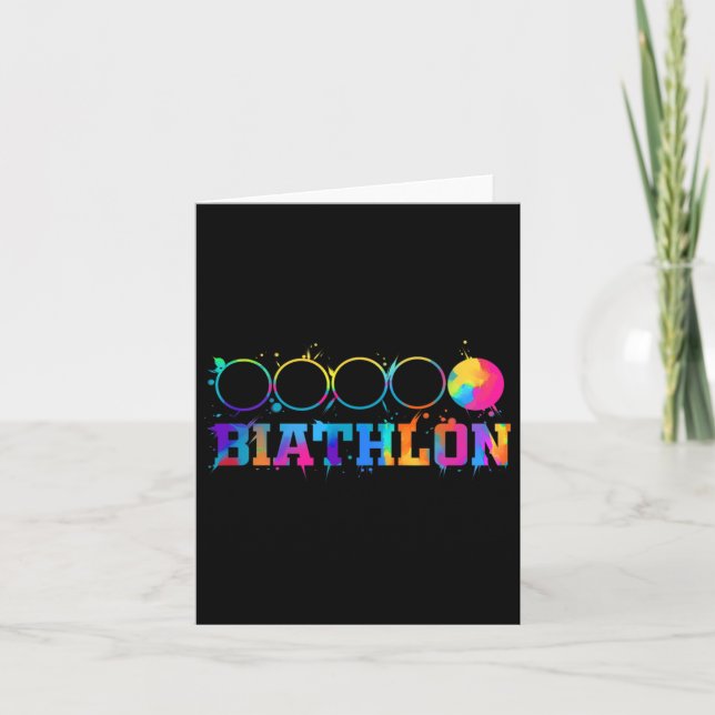 Biathlon Target Shooting Stand Gift  Card (Front)