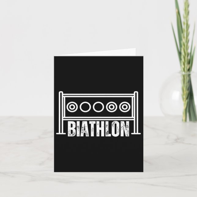 Biathlon Target Skiing Competition Biathlete Shoot Card (Front)