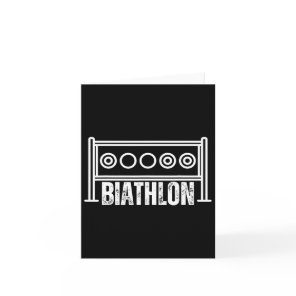 Biathlon Target Skiing Competition Biathlete Shoot Card