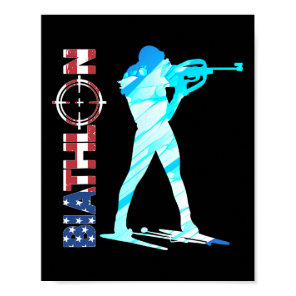 Biathlon Usa Flag Apparel American Cross-country S Poster