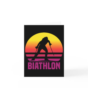 Biathlon Vintage Winter Sport  Card